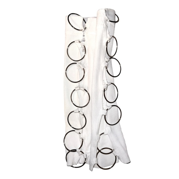 $20 White Silver Hoop Short/Capri Size S - Picture 3 of 3